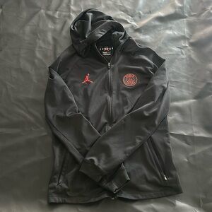 PSG black zippered hoodie and matching pants